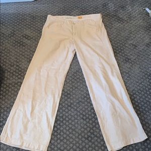 Linen khaki colored pants